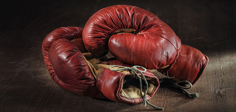 Entrenando como boxeador
