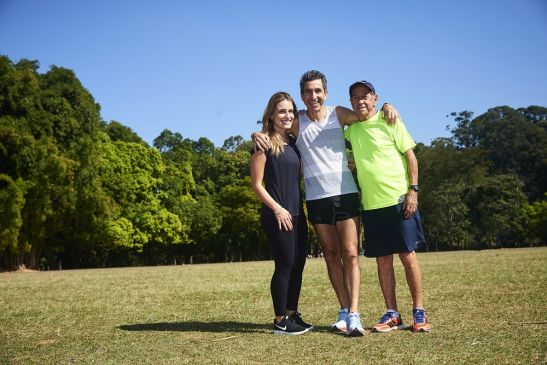 Seu João, seu filho e sua neta: uma história de amor pela corrida