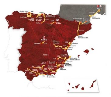 Mapa Vuelta a España 2017